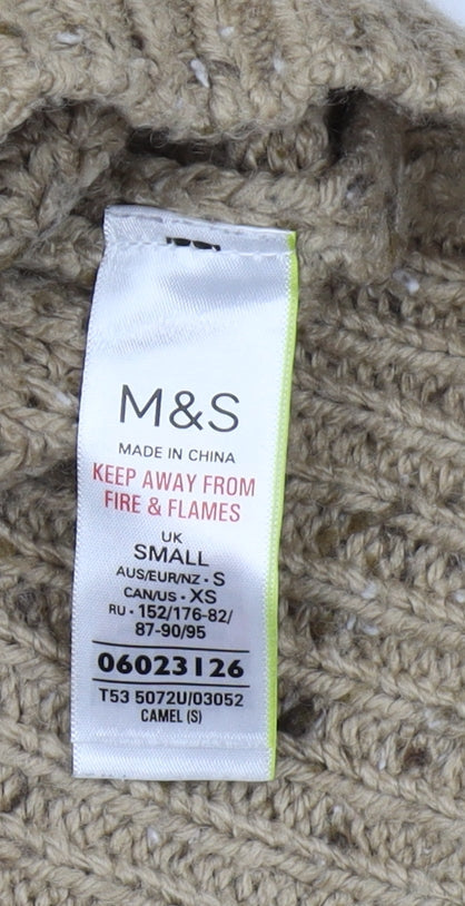 Womens UK Size S Marks and Spencer Beige Pullover Jumper
