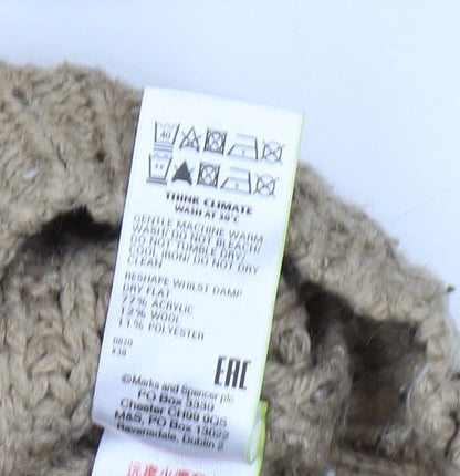 Womens UK Size S Marks and Spencer Beige Pullover Jumper