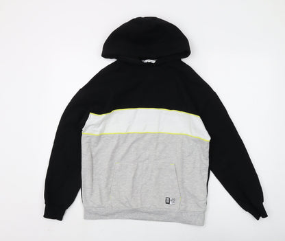 Marks and Spencer Boys Black Grey Pullover Hoodie 13-14 Years