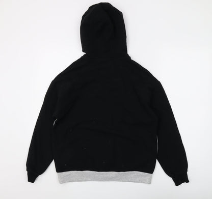Marks and Spencer Boys Black Grey Pullover Hoodie 13-14 Years