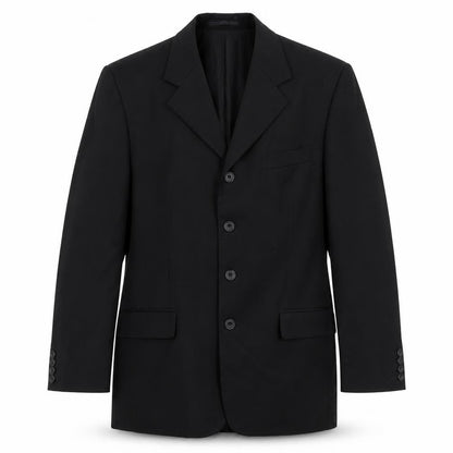 Revere Men's Black Blazer, Regular Fit, Size 38R