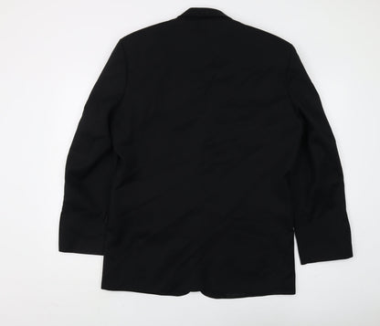 Revere Men's Black Blazer, Regular Fit, Size 38R