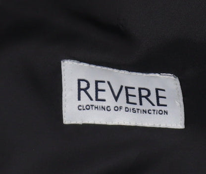 Revere Men's Black Blazer, Regular Fit, Size 38R