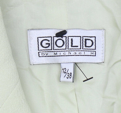 Womens UK Size 12 GOLD by Michael H Regular Green Suit Jacket