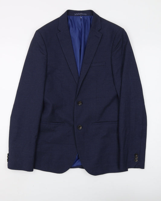 Mens UK Size 36 Marks and Spencer Regular Blue Suit Jacket