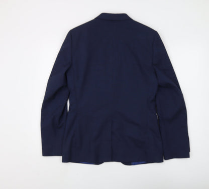 Mens UK Size 36 Marks and Spencer Regular Blue Suit Jacket