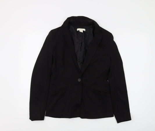 H&M Women's Black Regular Blazer Size 10