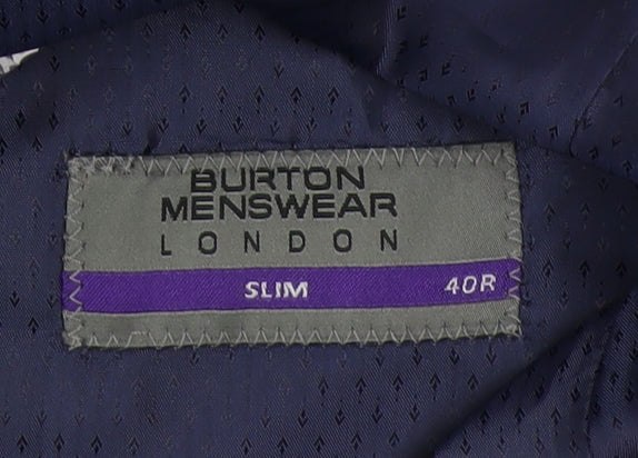 Mens UK Size 40 Burton Regular Grey Suit Jacket