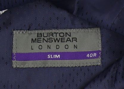 Mens UK Size 40 Burton Regular Grey Suit Jacket