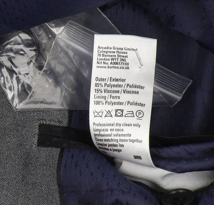 Mens UK Size 40 Burton Regular Grey Suit Jacket