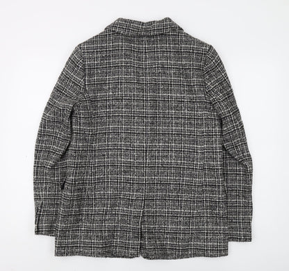 Marks and Spencer Women's Black Plaid Suit Jacket