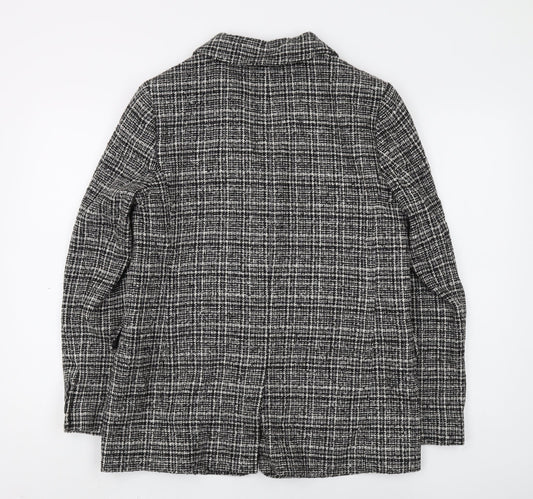 Marks and Spencer Women's Black Plaid Suit Jacket