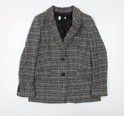 Marks and Spencer Women's Black Plaid Suit Jacket