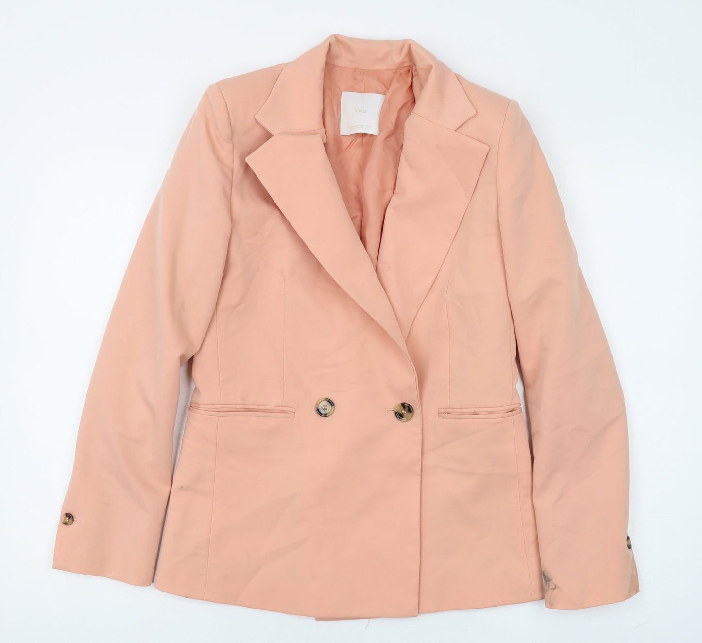 Womens UK Size XXS MNG Regular Pink Suit Jacket