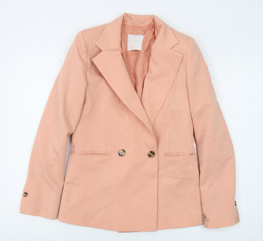 Womens UK Size XXS MNG Regular Pink Suit Jacket