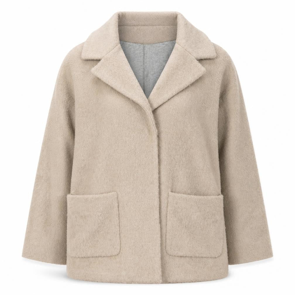Topshop Beige Women's Coat Size 14 with Button Closure