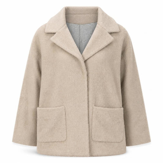 Topshop Beige Women's Coat Size 14 with Button Closure