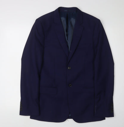 Mens UK Size 36 Topman Regular Blue Suit Jacket