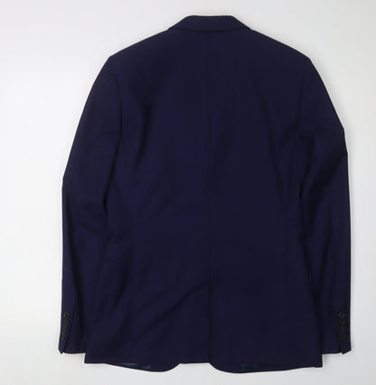 Mens UK Size 36 Topman Regular Blue Suit Jacket