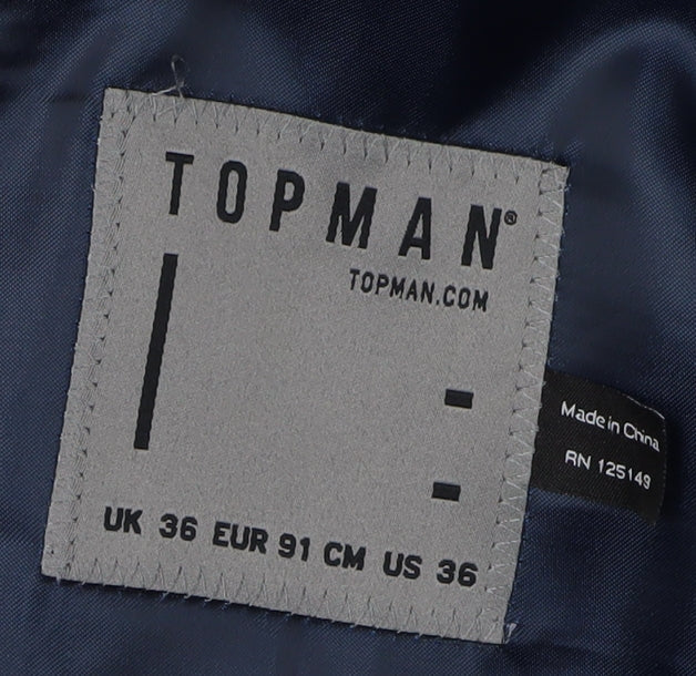 Mens UK Size 36 Topman Regular Blue Suit Jacket