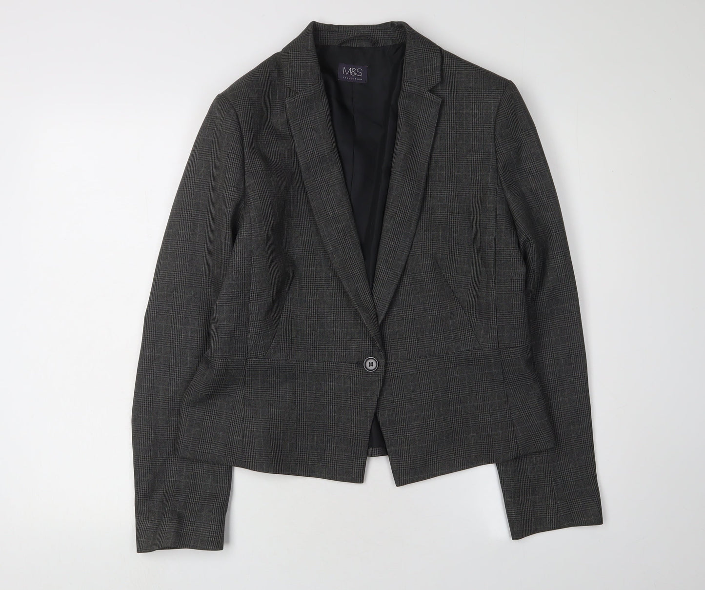 Marks and Spencer Women's Grey Suit Jacket Size 14