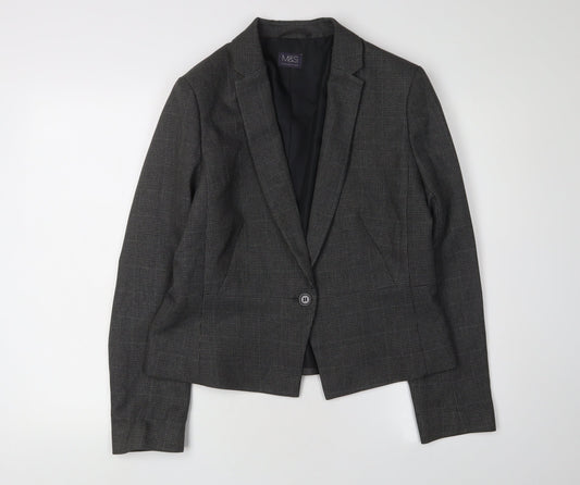 Marks and Spencer Women's Grey Suit Jacket Size 14