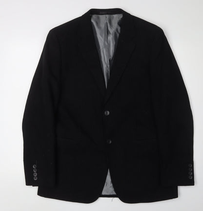 Avenue Men's Black Blazer, Size 40R, Regular Fit