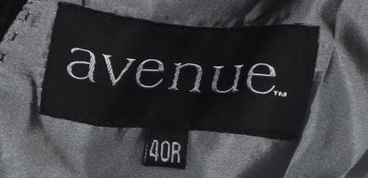 Avenue Men's Black Blazer, Size 40R, Regular Fit