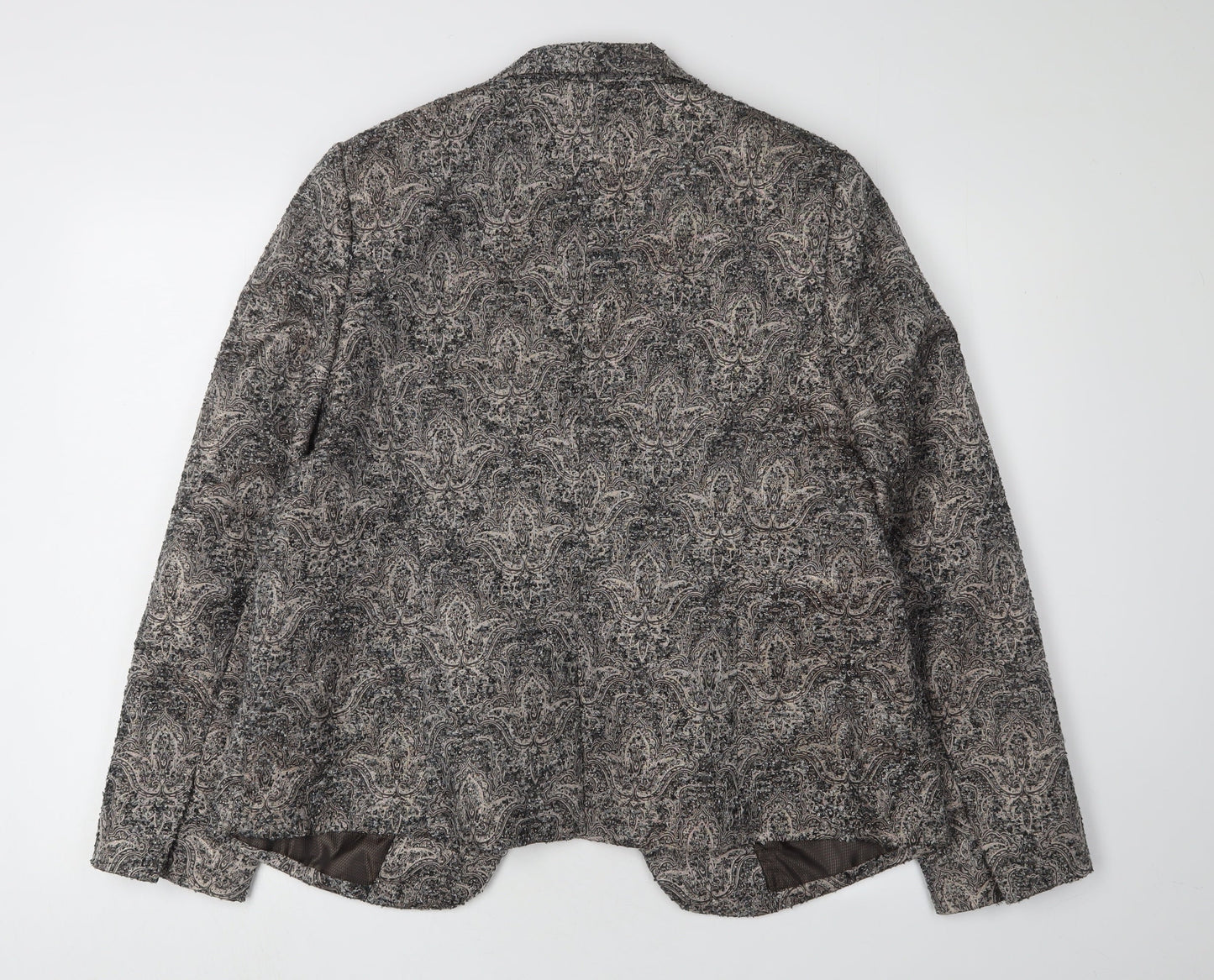 Monsoon Women's Grey Bouclé Blazer Size 16