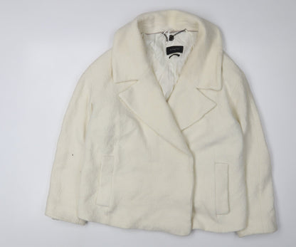 Womens UK Size 14 Marks and Spencer Ivory Overcoat