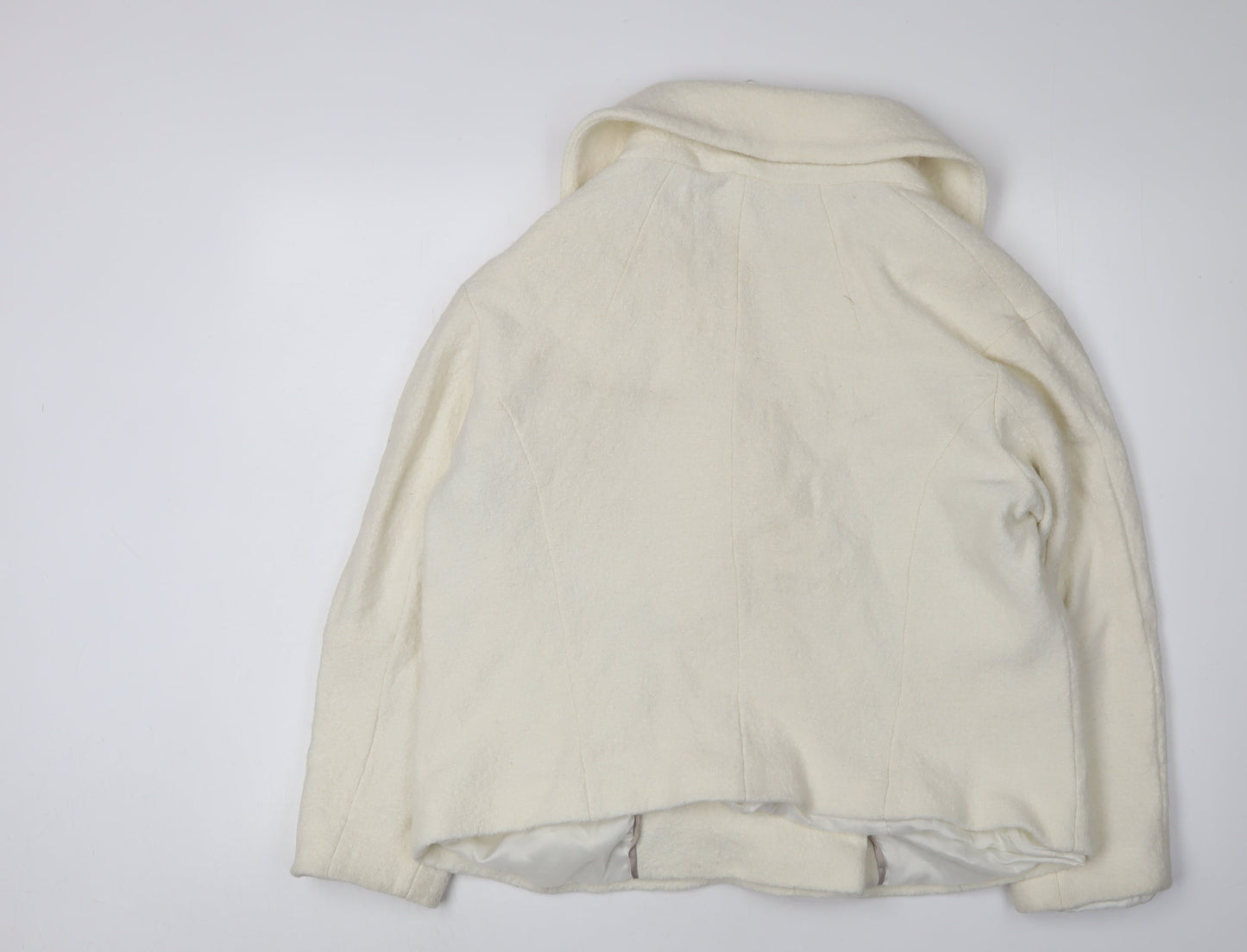 Womens UK Size 14 Marks and Spencer Ivory Overcoat