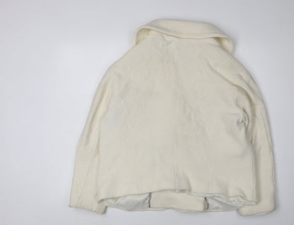 Womens UK Size 14 Marks and Spencer Ivory Overcoat
