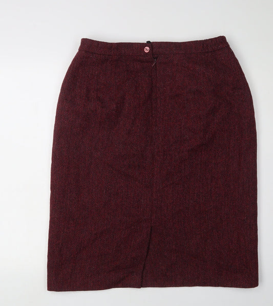 Eastex Women's Red Wool Pencil Skirt, Size 16