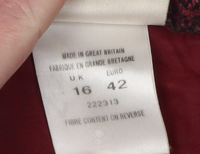 Eastex Women's Red Wool Pencil Skirt, Size 16