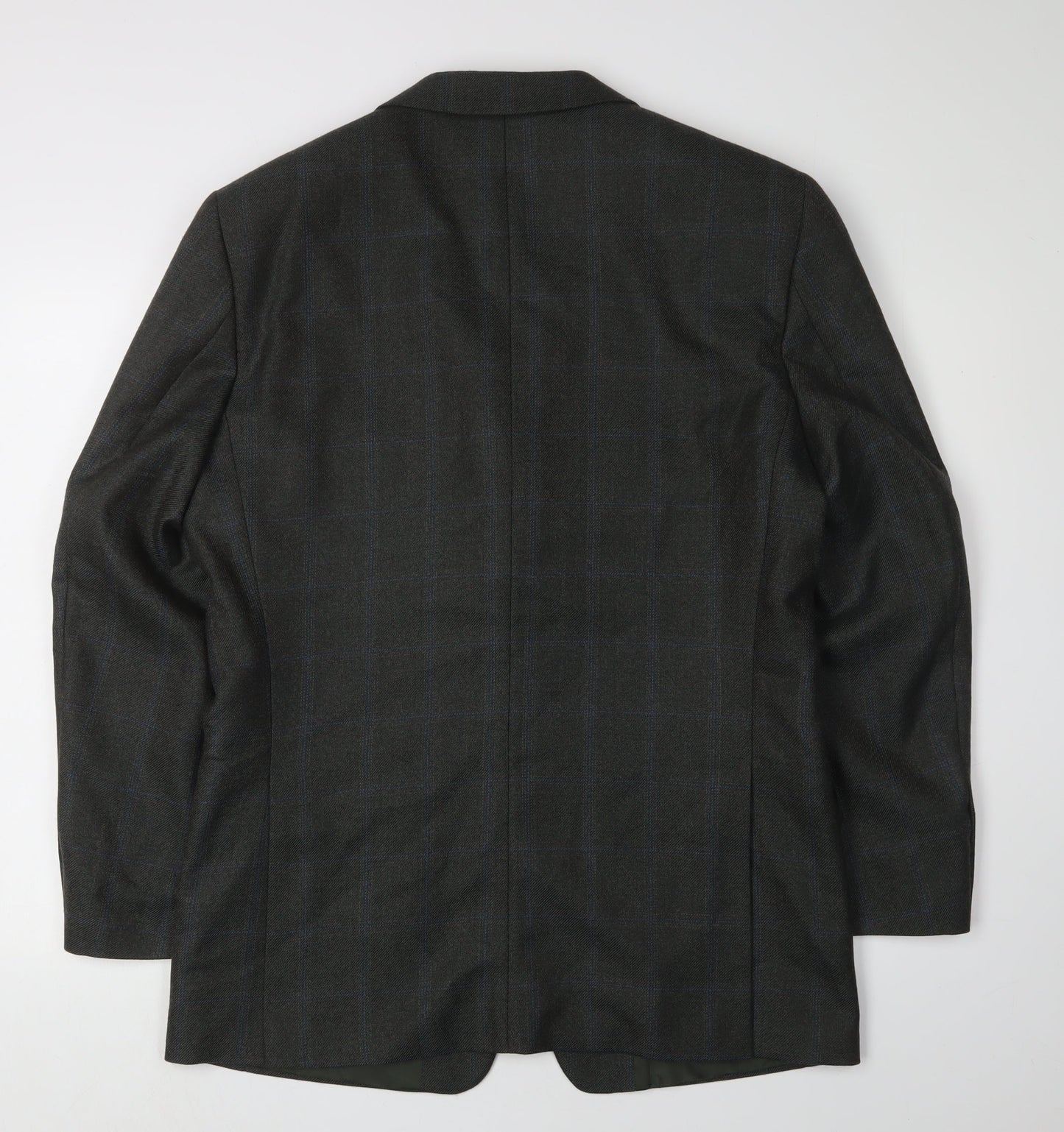 Alain Dubeau Men's Green Check Blazer, Size 38R