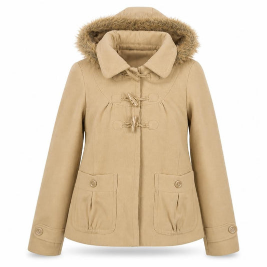Womens UK Size 10 Internacionale Beige Duffle