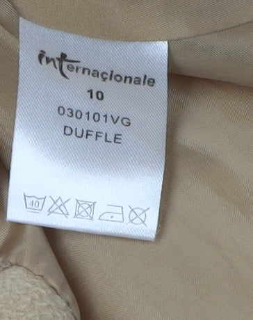 Womens UK Size 10 Internacionale Beige Duffle