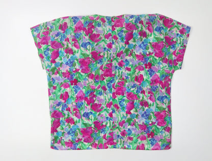 DI TARDO Women's Multicoloured Floral Blouse, Size 14