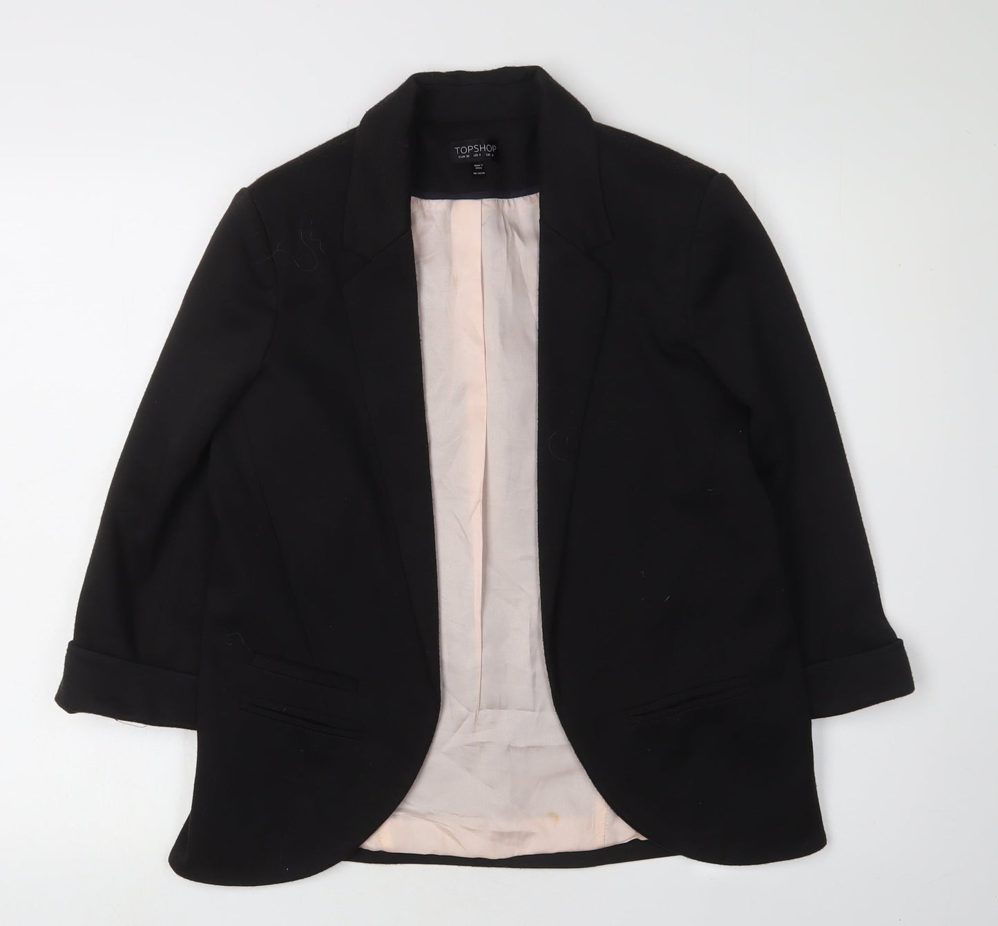 Topshop Women's Black Regular Blazer Jacket
