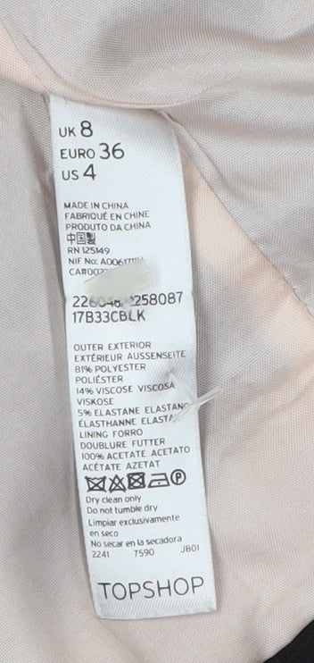 Topshop Women's Black Regular Blazer Jacket