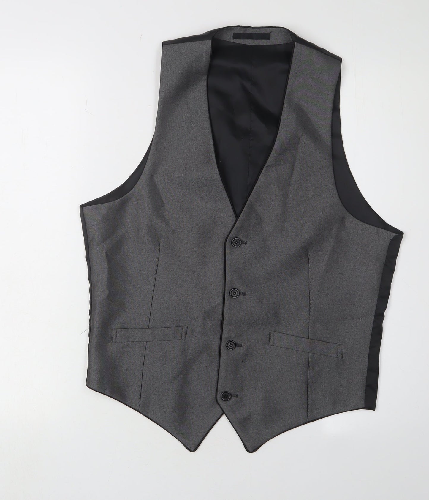 Mens UK Size 38 OneSix5ive Regular Grey Suit Waistcoat