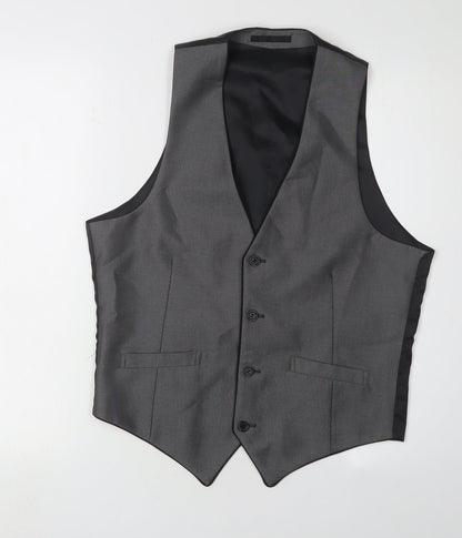 Mens UK Size 38 OneSix5ive Regular Grey Suit Waistcoat