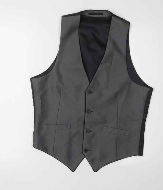 Mens UK Size 38 OneSix5ive Regular Grey Suit Waistcoat
