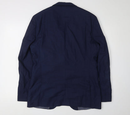 Mens UK Size 38 HUGO BOSS Regular Blue Suit Jacket