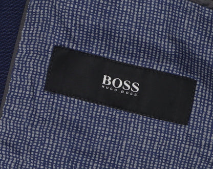 Mens UK Size 38 HUGO BOSS Regular Blue Suit Jacket