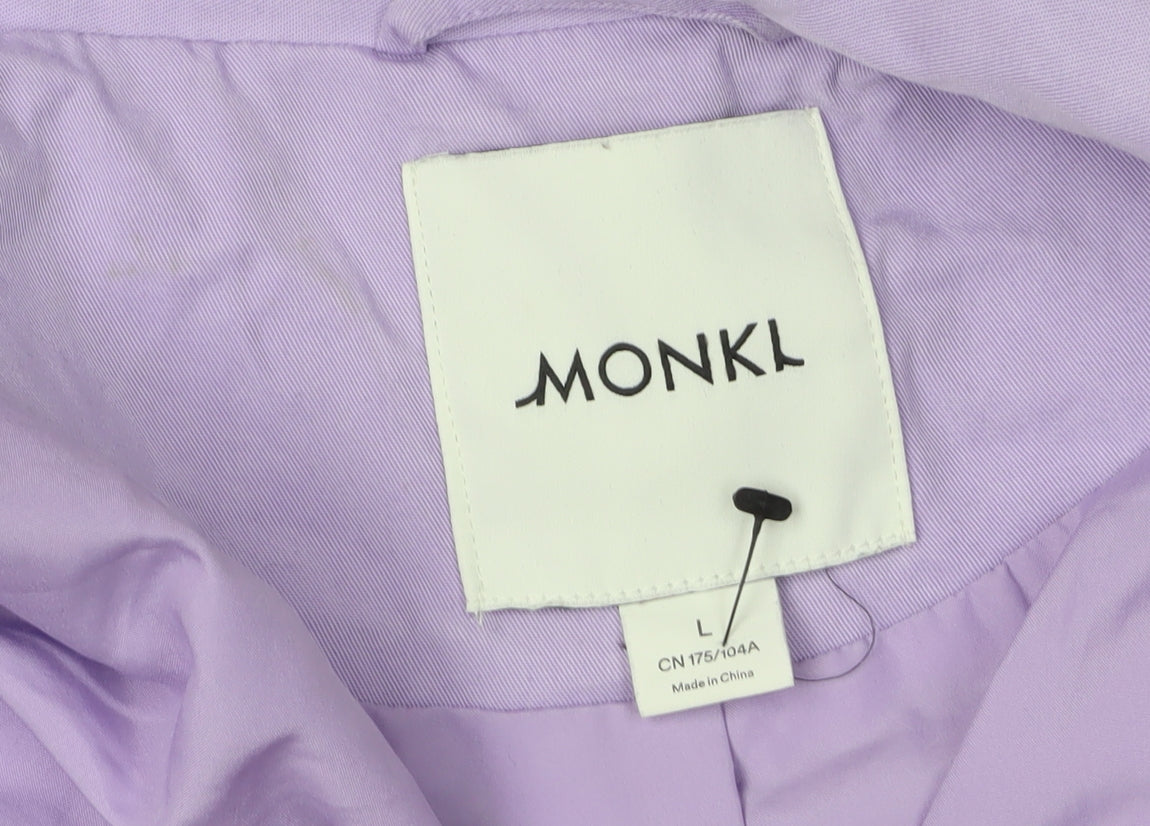 Monki Women Purple Blazer L Woven Suit Jacket