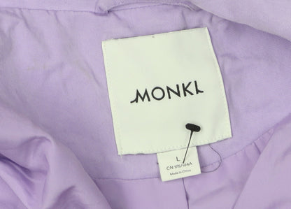 Monki Women Purple Blazer L Woven Suit Jacket
