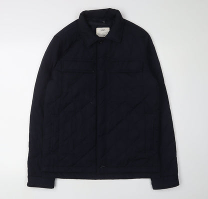 Mens UK Size S Marks and Spencer Blue Quilted Coat