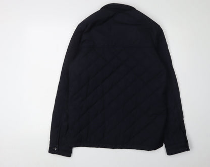 Mens UK Size S Marks and Spencer Blue Quilted Coat