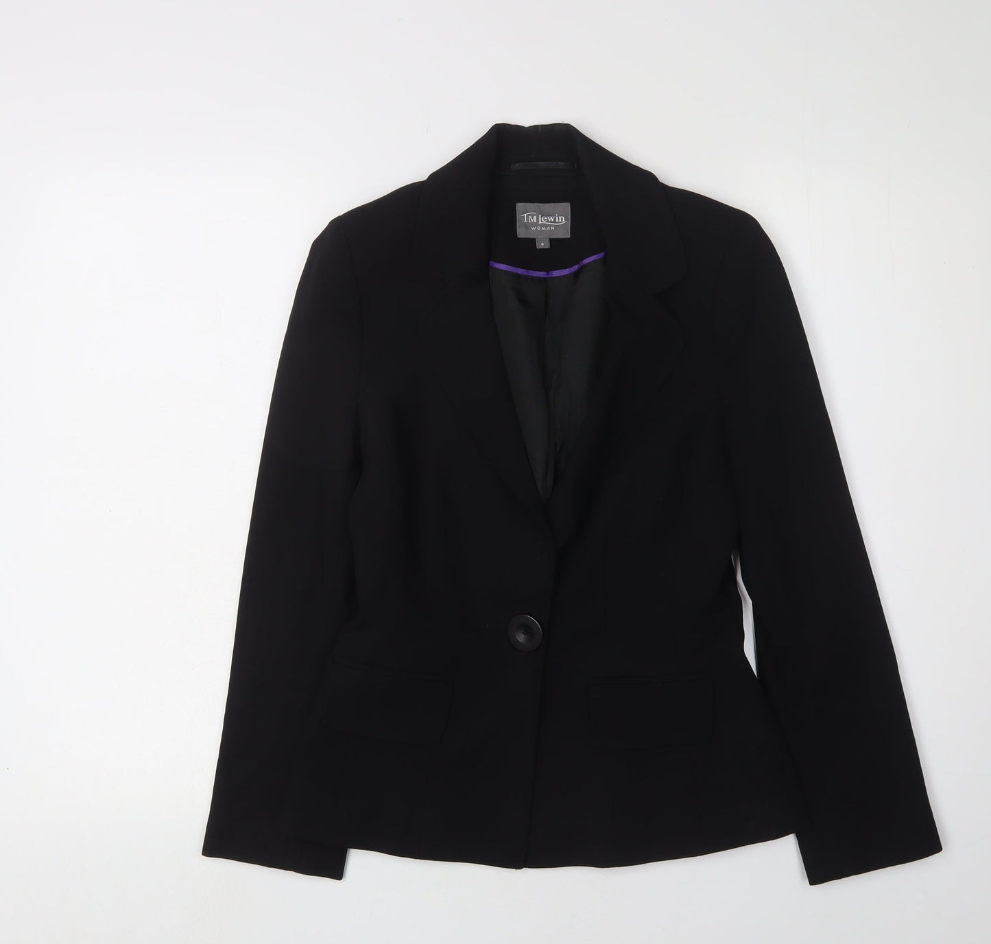 Womens UK Size 10 TM Lewin Regular Black Blazer